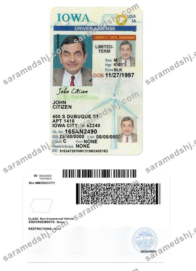 USA Iowa driving license under 21
